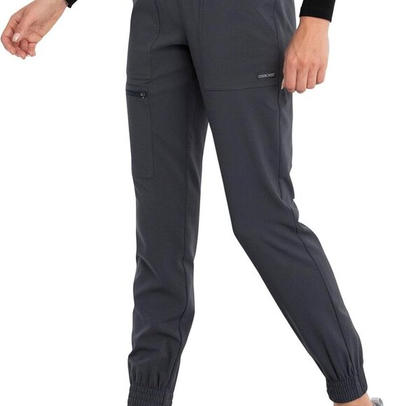 Women's Pewter Mid Rise Tapered Leg Jogger Scrubs Pant 3XL Plus - Picture 5 of 5